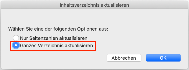 Nachfrage bei Verzeichnissen, was vom Verzeichnis aktualisiert werden soll.